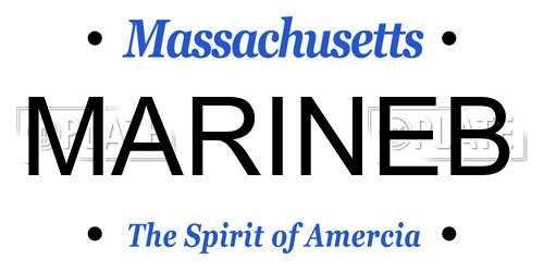 MARINEB Massachusetts License Plate