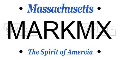 MARKMX Massachusetts License Plate