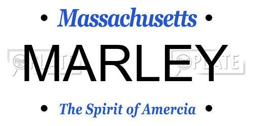 MARLEY Massachusetts License Plate