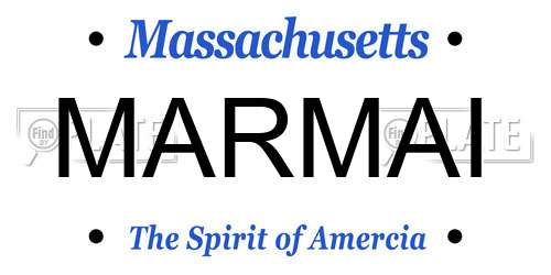 MARMAI Massachusetts License Plate