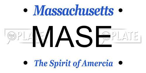 MASE Massachusetts License Plate