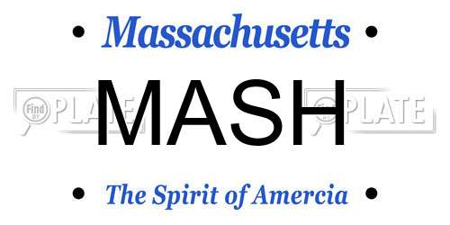 MASH Massachusetts License Plate