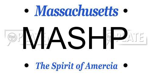MASHP Massachusetts License Plate