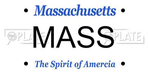 MASS Massachusetts License Plate