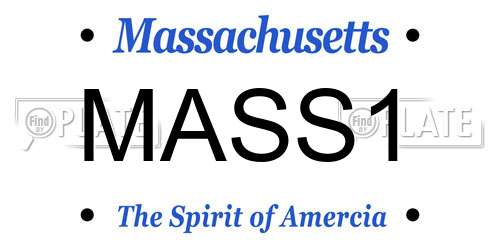 MASS1 Massachusetts License Plate