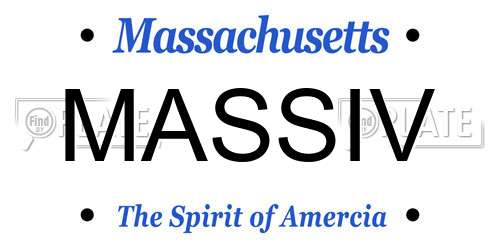 MASSIV Massachusetts License Plate