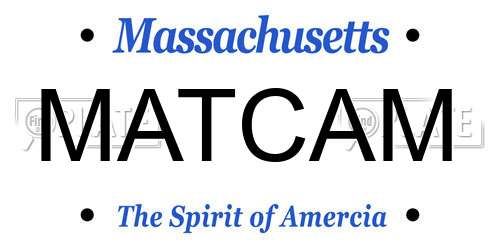 MATCAM Massachusetts License Plate