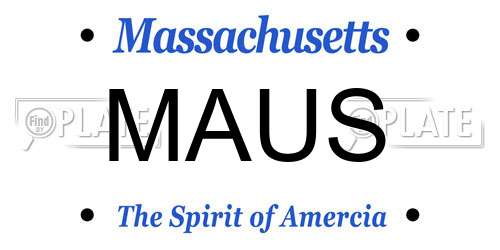 MAUS Massachusetts License Plate