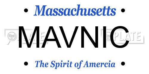 MAVNIC Massachusetts License Plate