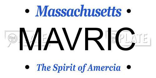 MAVRIC Massachusetts License Plate