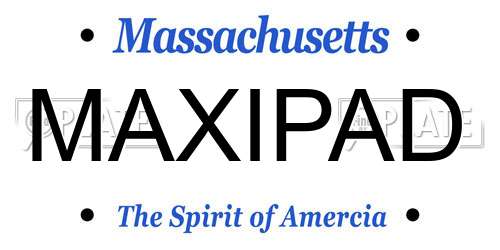 MAXIPAD Massachusetts License Plate
