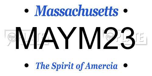 MAYM23 Massachusetts License Plate