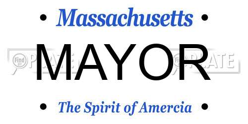 MAYOR Massachusetts License Plate