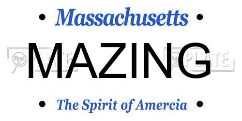 MAZING Massachusetts License Plate