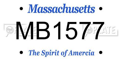 MB1577 Massachusetts License Plate