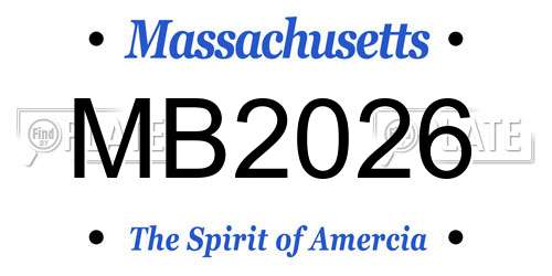 MB2026 Massachusetts License Plate