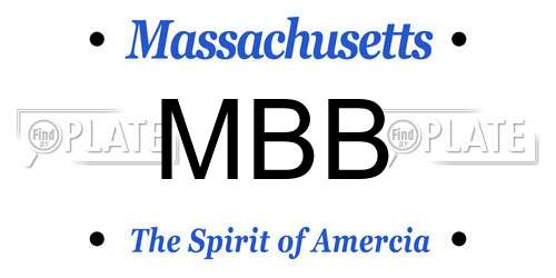 MBB Massachusetts License Plate