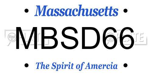 MBSD66 Massachusetts License Plate