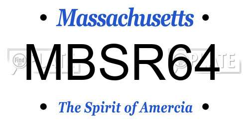 MBSR64 Massachusetts License Plate