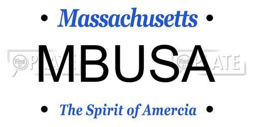 MBUSA Massachusetts License Plate