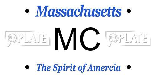 MC Massachusetts License Plate
