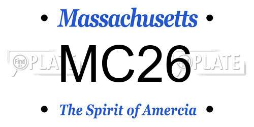 MC26 Massachusetts License Plate