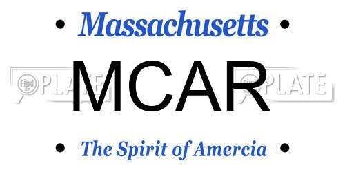 MCAR Massachusetts License Plate