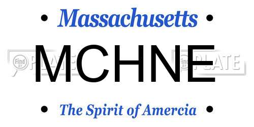MCHNE Massachusetts License Plate