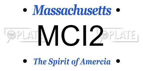MCI2 Massachusetts License Plate