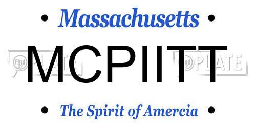 MCPIITT Massachusetts License Plate
