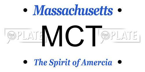 MCT Massachusetts License Plate