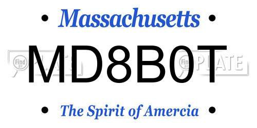 MD8B0T Massachusetts License Plate