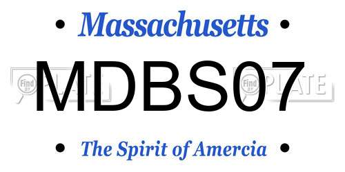 MDBS07 Massachusetts License Plate