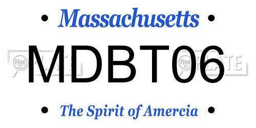 MDBT06 Massachusetts License Plate