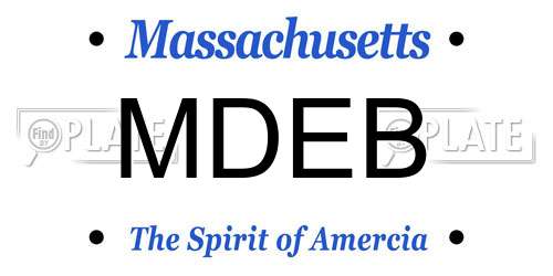 MDEB Massachusetts License Plate