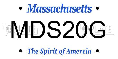 MDS20G Massachusetts License Plate