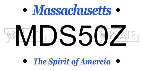 MDS50Z Massachusetts License Plate