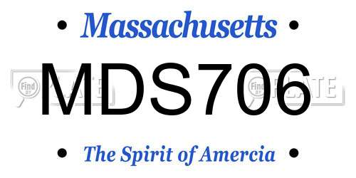 MDS706 Massachusetts License Plate