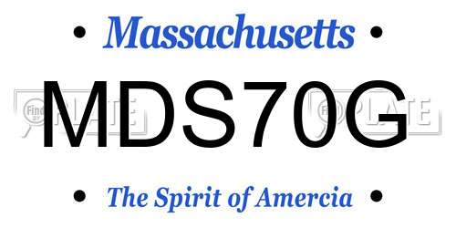 MDS70G Massachusetts License Plate