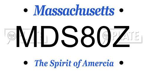 MDS80Z Massachusetts License Plate
