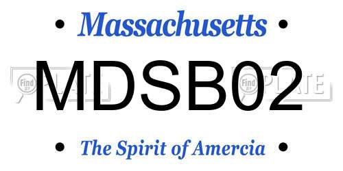 MDSB02 Massachusetts License Plate
