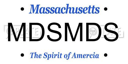MDSMDS Massachusetts License Plate