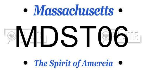MDST06 Massachusetts License Plate
