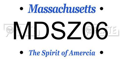 MDSZ06 Massachusetts License Plate