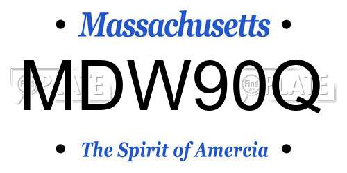 MDW90Q Massachusetts License Plate