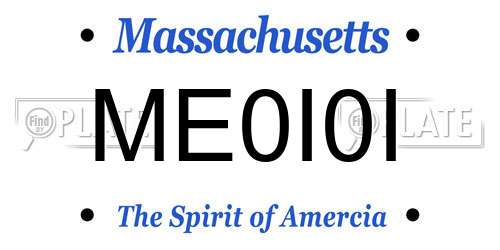 ME0I0I Massachusetts License Plate