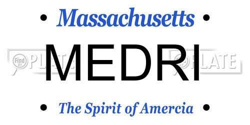 MEDRI Massachusetts License Plate