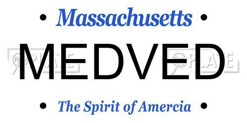 MEDVED Massachusetts License Plate