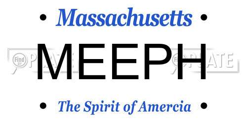 MEEPH Massachusetts License Plate