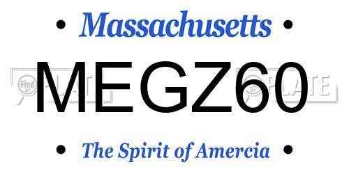 MEGZ60 Massachusetts License Plate